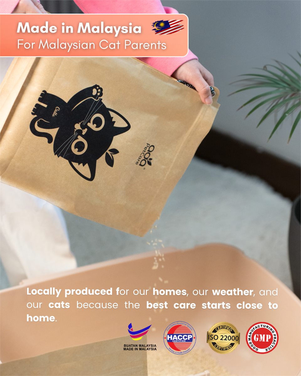 Made in Malaysia for Malaysian cat parents, locally produced for our homes, our weather and our cats